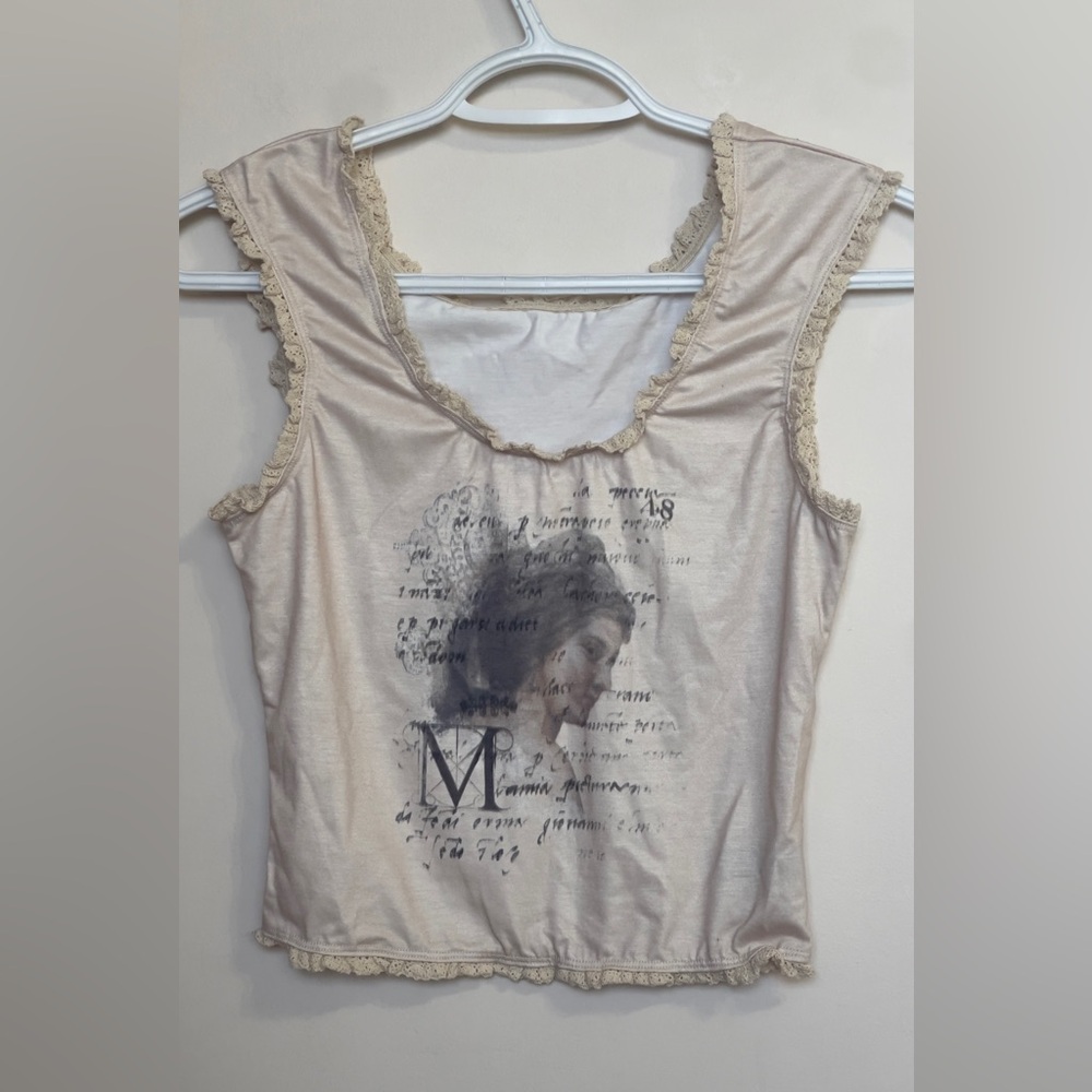 Cider Cream Graphic Tank Top